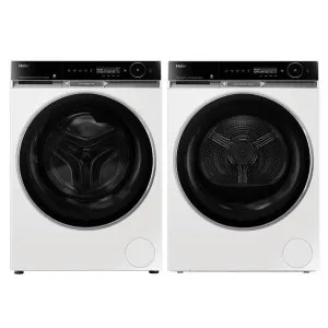Haier 600 Series 12kg Front Load Washer and 10kg Heat Pump Dryer Laundry Package HWF12PXW1HDHP10PXW1 by Haier, a Washing Machines & Dryers for sale on Style Sourcebook