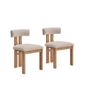 DALYA - Oak & Fabric Set of 2 Chairs by European Lifestyle, a Dining Chairs for sale on Style Sourcebook