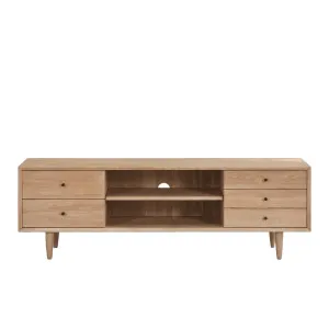 EUGENIE - Oak 5 Drawer Entertainment Unit by European Lifestyle, a Dressers & Chests of Drawers for sale on Style Sourcebook