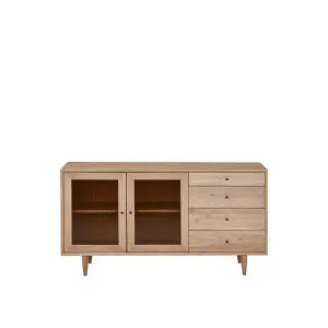 EUGENIE - Oak 2 Glass Door Buffet by European Lifestyle, a Sideboards, Buffets & Trolleys for sale on Style Sourcebook