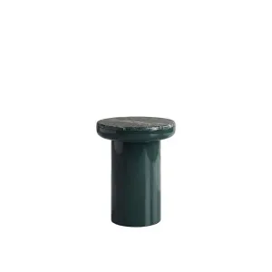 ODERNA - Lacquered & Marble Round Side Table by European Lifestyle, a Side Table for sale on Style Sourcebook