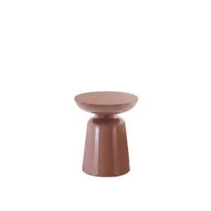 SOLENA - Lacquered Resin Round Side Table by European Lifestyle, a Side Table for sale on Style Sourcebook