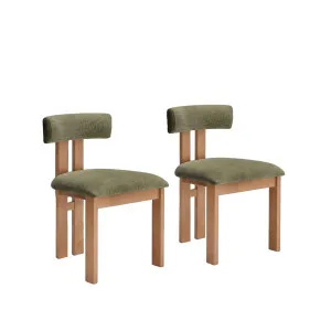 DALYA - Oak & Fabric Set of 2 Chairs by European Lifestyle, a Dining Chairs for sale on Style Sourcebook