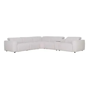 Nevada 5 Seater Modular Recliner Sofa + Console in Domino Marshmallow by OZ Design, a Sofas for sale on Style Sourcebook