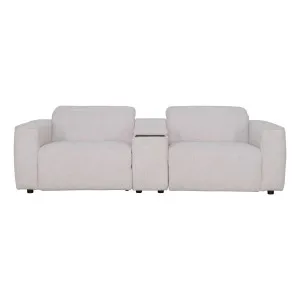 Nevada 2 Seater Recliner  Sofa + Console in Domino Marshmallow by OZ Design, a Sofas for sale on Style Sourcebook