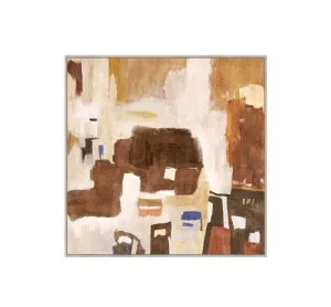 Contemporary Brown Abstract Wall Art Canvas 80cm x 80cm by Luxe Mirrors, a Prints for sale on Style Sourcebook