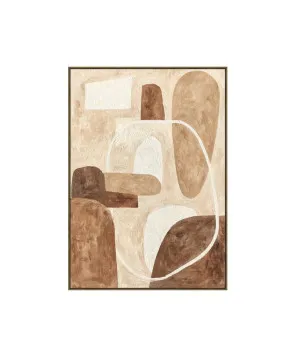 Brown Neutral Abstract Canvas Wall Art 120cm x 80cm by Luxe Mirrors, a Prints for sale on Style Sourcebook