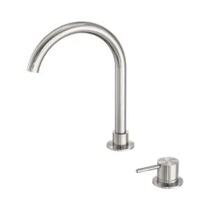 Mecca Hob Basin Mixer Round Swivel Spout Brushed Nickel by NERO, a Bathroom Taps & Mixers for sale on Style Sourcebook