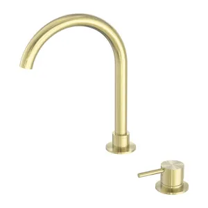 Mecca Hob Basin Mixer Round Swivel Spout Brushed Gold by NERO, a Bathroom Taps & Mixers for sale on Style Sourcebook