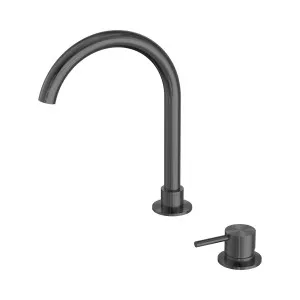 Mecca Hob Basin Mixer Round Swivel Spout Gun Metal by NERO, a Bathroom Taps & Mixers for sale on Style Sourcebook