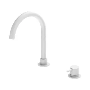 Mecca Hob Basin Mixer Round Swivel Spout Matte White by NERO, a Bathroom Taps & Mixers for sale on Style Sourcebook
