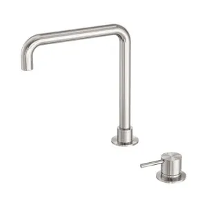 Mecca Hob Basin Mixer Square Swivel Spout Brushed Nickel by NERO, a Bathroom Taps & Mixers for sale on Style Sourcebook