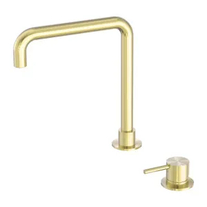 Mecca Hob Basin Mixer Square Swivel Spout Brushed Gold by NERO, a Bathroom Taps & Mixers for sale on Style Sourcebook