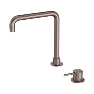 Mecca Hob Basin Mixer Square Swivel Spout Brushed Bronze by NERO, a Bathroom Taps & Mixers for sale on Style Sourcebook
