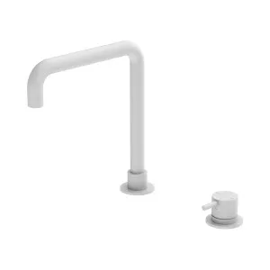 Mecca Hob Basin Mixer Square Swivel Spout Matte White by NERO, a Bathroom Taps & Mixers for sale on Style Sourcebook