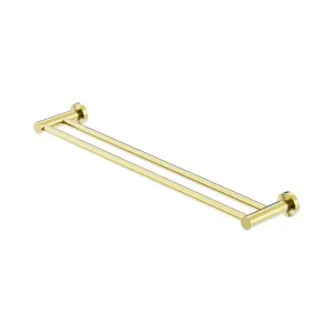 Mecca Double Towel Rail 600mm Brushed Gold by NERO, a Towel Rails for sale on Style Sourcebook