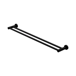 Mecca Double Towel Rail 800mm Matte Black by NERO, a Towel Rails for sale on Style Sourcebook