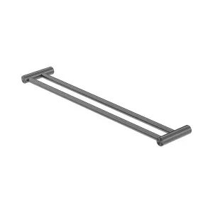 New Mecca Double Towel Rail 600mm Gun Metal by NERO, a Towel Rails for sale on Style Sourcebook