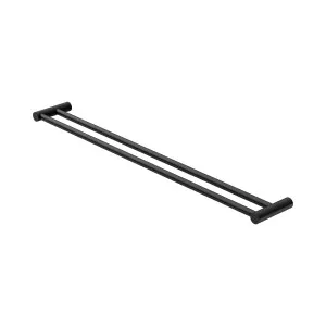 New Mecca Double Towel Rail 800mm Matte Black by NERO, a Towel Rails for sale on Style Sourcebook