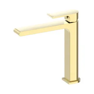 Bianca Mid Tall Basin Mixer Brushed Gold by NERO, a Bathroom Taps & Mixers for sale on Style Sourcebook