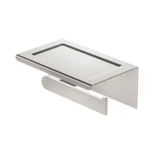 Bianca Toilet Roll Holder With Phone Holder Brushed Nickel by NERO, a Toilet Paper Holders for sale on Style Sourcebook