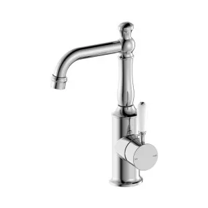 York Basin Mixer With White Porcelain Lever Chrome by NERO, a Bathroom Taps & Mixers for sale on Style Sourcebook