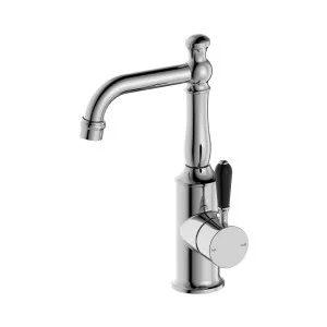 York Basin Mixer With Black Porcelain Lever Chrome by NERO, a Bathroom Taps & Mixers for sale on Style Sourcebook