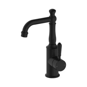 York Basin Mixer With Metal Lever Matte Black by NERO, a Bathroom Taps & Mixers for sale on Style Sourcebook