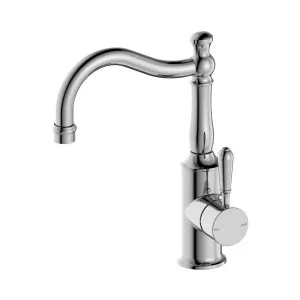 York Basin Mixer Hook Spout With Metal Lever Chrome by NERO, a Bathroom Taps & Mixers for sale on Style Sourcebook