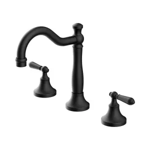 York Basin Set With Metal Lever Matte Black by NERO, a Bathroom Taps & Mixers for sale on Style Sourcebook