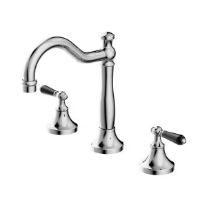 York Basin Set With Black Porcelain Lever Chrome by NERO, a Bathroom Taps & Mixers for sale on Style Sourcebook