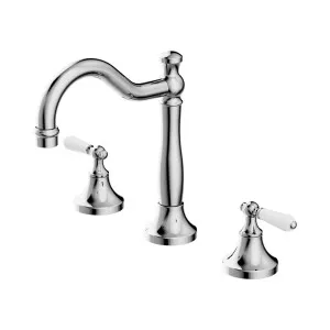 York Basin Set With White Porcelain Lever Chrome by NERO, a Bathroom Taps & Mixers for sale on Style Sourcebook