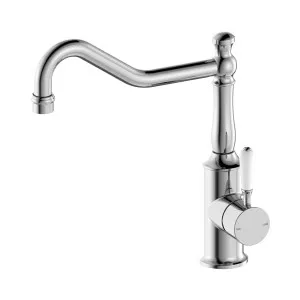 York Kitchen Mixer Hook Spout With White Porcelain Lever Chrome by NERO, a Kitchen Taps & Mixers for sale on Style Sourcebook