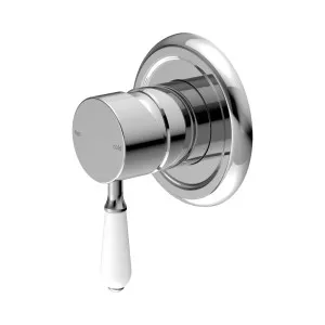 York Shower Mixer With White Porcelain Lever Chrome by NERO, a Shower Heads & Mixers for sale on Style Sourcebook