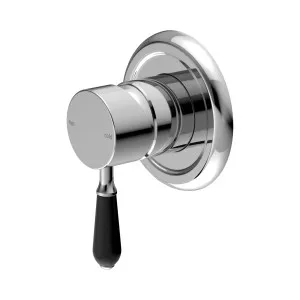 York Shower Mixer With Black Porcelain Lever Chrome by NERO, a Shower Heads & Mixers for sale on Style Sourcebook