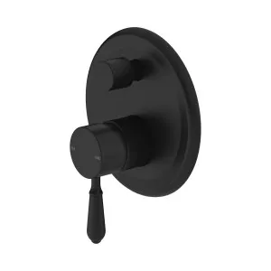 York Shower Mixer With Diverter With Metal Lever Matte Black by NERO, a Shower Heads & Mixers for sale on Style Sourcebook