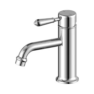 York Straight Basin Mixer With Metal Lever Chrome by NERO, a Bathroom Taps & Mixers for sale on Style Sourcebook