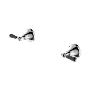 York Wall Top Assemblies With Black Porcelain Lever Chrome by NERO, a Bathroom Taps & Mixers for sale on Style Sourcebook