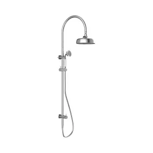 York Twin Shower With White Porcelain Hand Shower Chrome by NERO, a Shower Heads & Mixers for sale on Style Sourcebook