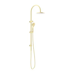 Mecca Twin Shower With Air Shower Brushed Gold by NERO, a Shower Heads & Mixers for sale on Style Sourcebook
