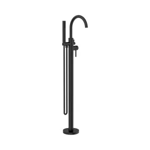 Mecca Round Freestanding Mixer With Hand Shower Matte Black by NERO, a Shower Heads & Mixers for sale on Style Sourcebook