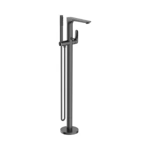 Bianca Freestanding Bath Mixer With Hand Shower Gun Metal by NERO, a Shower Heads & Mixers for sale on Style Sourcebook