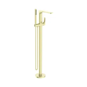 Bianca Freestanding Bath Mixer With Hand Shower Brushed Gold by NERO, a Shower Heads & Mixers for sale on Style Sourcebook