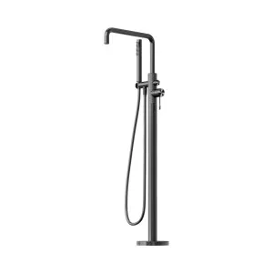 Opal Freestanding Bath Mixer With Hand Shower Graphite by NERO, a Shower Heads & Mixers for sale on Style Sourcebook