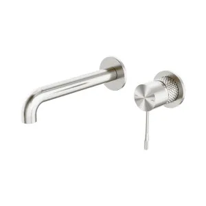 Opal Wall Basin/Bath Mixer Separate Back Plate 185mm Brushed Nickel by NERO, a Bathroom Taps & Mixers for sale on Style Sourcebook
