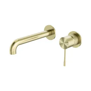 Opal Wall Basin/Bath Mixer Separate Back Plate 185mm Brushed Gold by NERO, a Bathroom Taps & Mixers for sale on Style Sourcebook