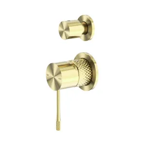 Opal Shower Mixer With Diverter Separate Plate Brushed Gold by NERO, a Shower Heads & Mixers for sale on Style Sourcebook