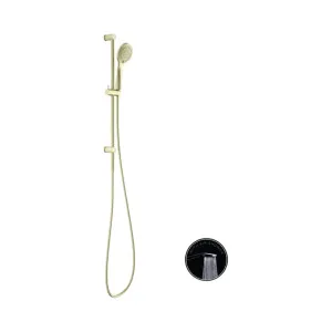 Opal Shower Rail With Air Shower Brushed Gold by NERO, a Shower Heads & Mixers for sale on Style Sourcebook
