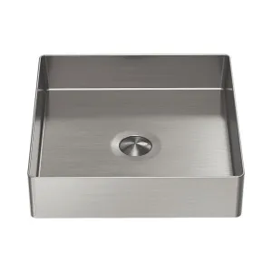 Opal Square 400mm Stainless Steel Basin Brushed Nickel by NERO, a Basins for sale on Style Sourcebook