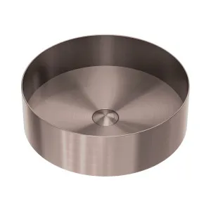 Opal Round 400mm Stainless Steel Basin Brushed Bronze by NERO, a Basins for sale on Style Sourcebook